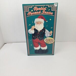 Rockin Around Santa Animated Dancing Figure Brenda Lee Christmas Decor with Box